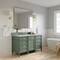 James Martin Vanities Brittany 60in Single Vanity, Smokey Celadon w/ 3 CM Carrara Marble Top 650-V60S-SC-3CAR - alternate 4